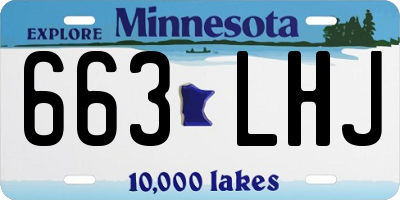 MN license plate 663LHJ