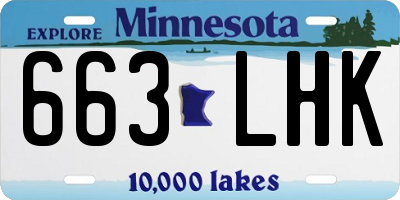 MN license plate 663LHK
