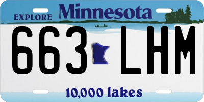 MN license plate 663LHM