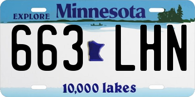 MN license plate 663LHN
