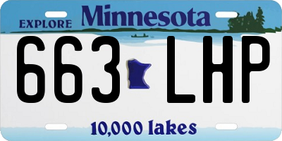 MN license plate 663LHP