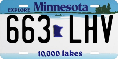 MN license plate 663LHV