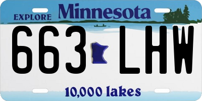 MN license plate 663LHW