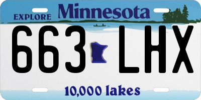 MN license plate 663LHX