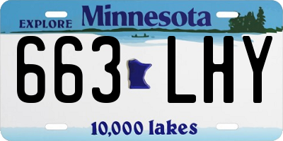 MN license plate 663LHY