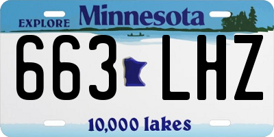 MN license plate 663LHZ