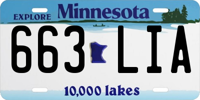 MN license plate 663LIA