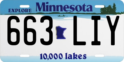MN license plate 663LIY