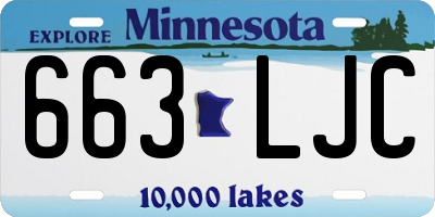MN license plate 663LJC