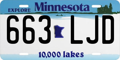 MN license plate 663LJD