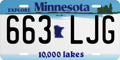 MN license plate 663LJG