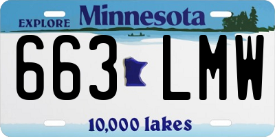 MN license plate 663LMW