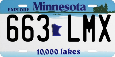 MN license plate 663LMX