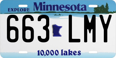 MN license plate 663LMY