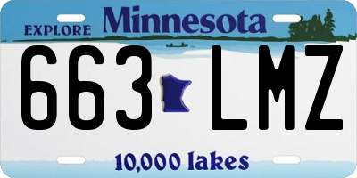MN license plate 663LMZ
