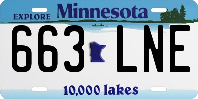 MN license plate 663LNE