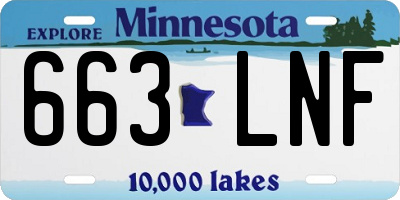 MN license plate 663LNF