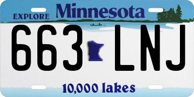 MN license plate 663LNJ