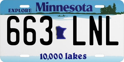 MN license plate 663LNL