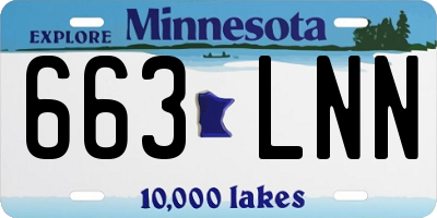 MN license plate 663LNN