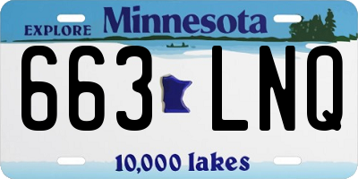 MN license plate 663LNQ