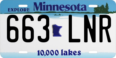MN license plate 663LNR