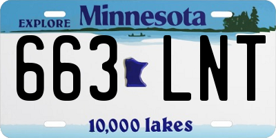 MN license plate 663LNT