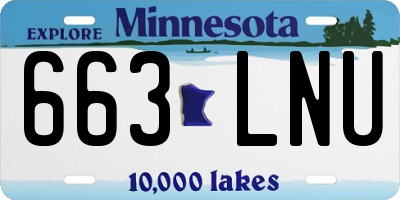 MN license plate 663LNU