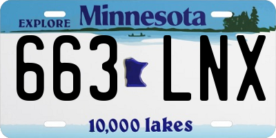MN license plate 663LNX