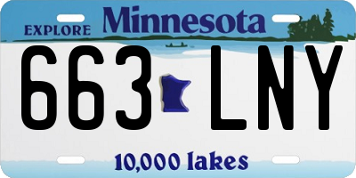 MN license plate 663LNY
