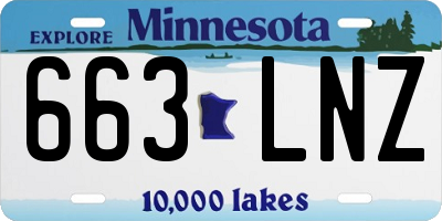 MN license plate 663LNZ