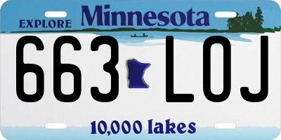 MN license plate 663LOJ