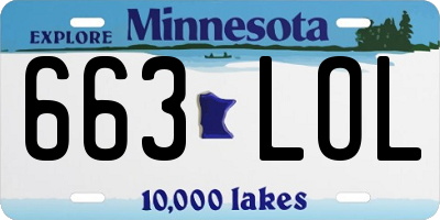 MN license plate 663LOL
