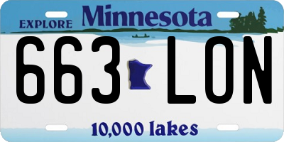 MN license plate 663LON