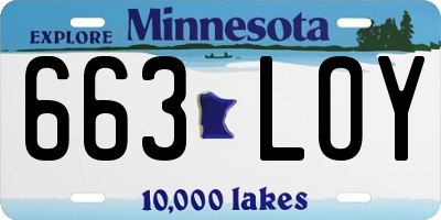 MN license plate 663LOY
