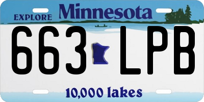 MN license plate 663LPB