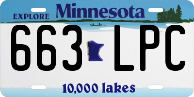 MN license plate 663LPC