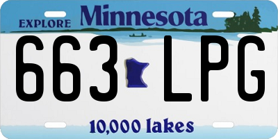 MN license plate 663LPG
