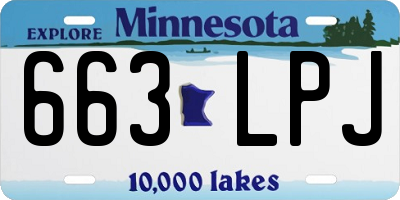 MN license plate 663LPJ