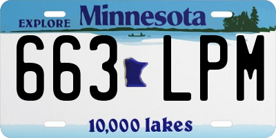 MN license plate 663LPM