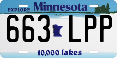 MN license plate 663LPP