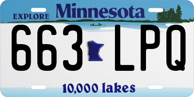 MN license plate 663LPQ