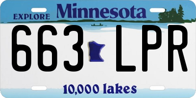 MN license plate 663LPR