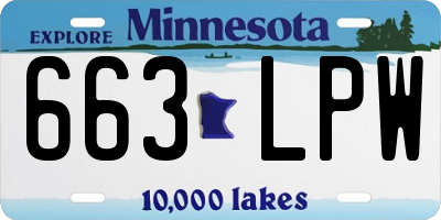 MN license plate 663LPW