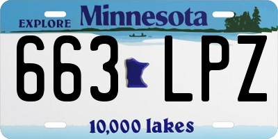 MN license plate 663LPZ