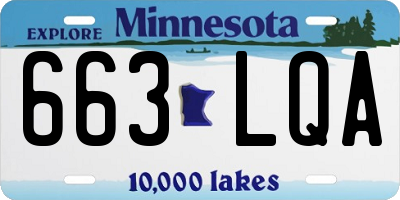 MN license plate 663LQA