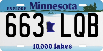 MN license plate 663LQB