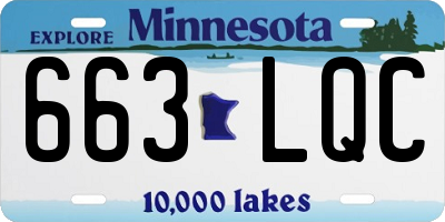 MN license plate 663LQC