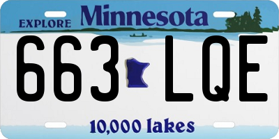 MN license plate 663LQE