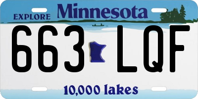 MN license plate 663LQF